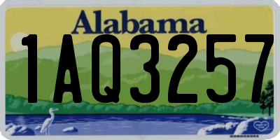 AL license plate 1AQ3257
