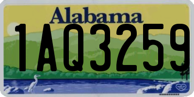 AL license plate 1AQ3259