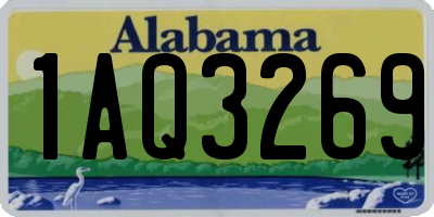 AL license plate 1AQ3269