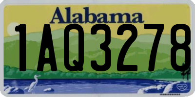 AL license plate 1AQ3278
