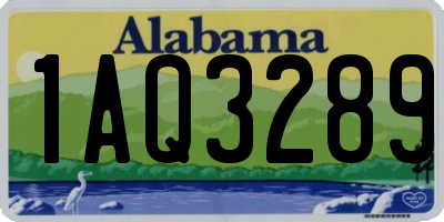 AL license plate 1AQ3289