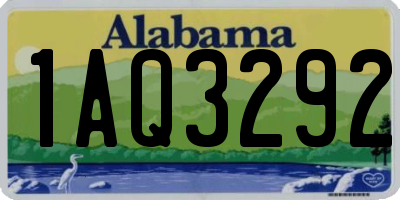 AL license plate 1AQ3292