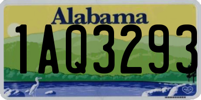 AL license plate 1AQ3293
