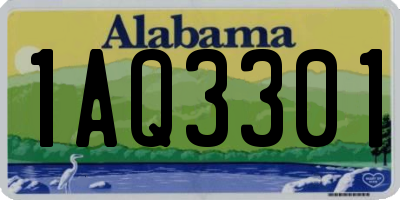 AL license plate 1AQ3301