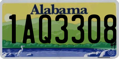 AL license plate 1AQ3308