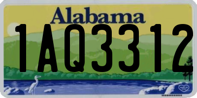 AL license plate 1AQ3312