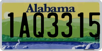 AL license plate 1AQ3315