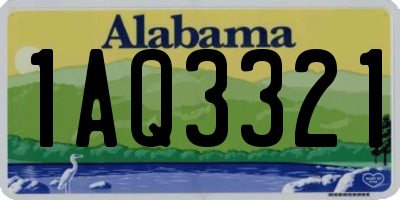 AL license plate 1AQ3321