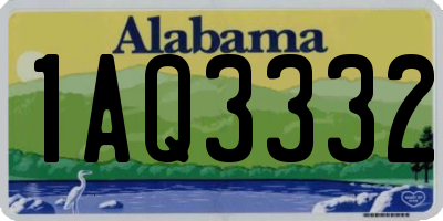 AL license plate 1AQ3332
