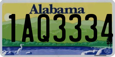 AL license plate 1AQ3334