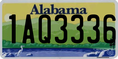 AL license plate 1AQ3336