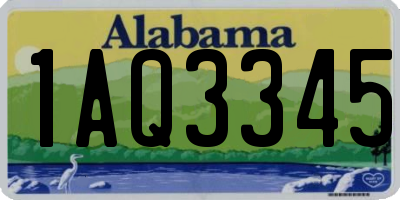 AL license plate 1AQ3345