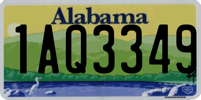 AL license plate 1AQ3349