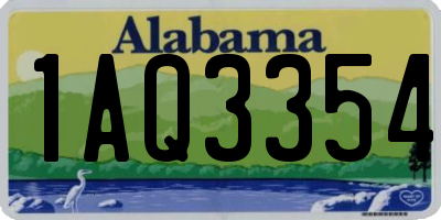 AL license plate 1AQ3354