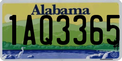 AL license plate 1AQ3365