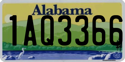 AL license plate 1AQ3366