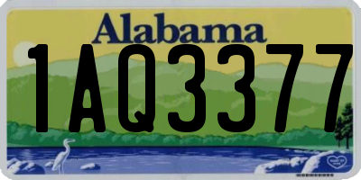 AL license plate 1AQ3377