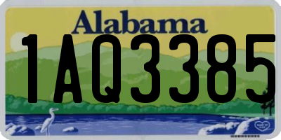 AL license plate 1AQ3385
