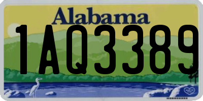 AL license plate 1AQ3389