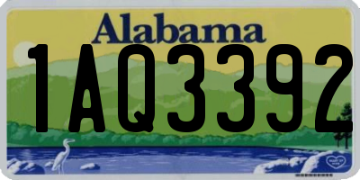 AL license plate 1AQ3392