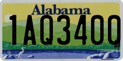 AL license plate 1AQ3400