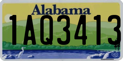AL license plate 1AQ3413