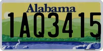 AL license plate 1AQ3415