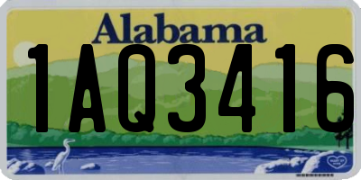 AL license plate 1AQ3416