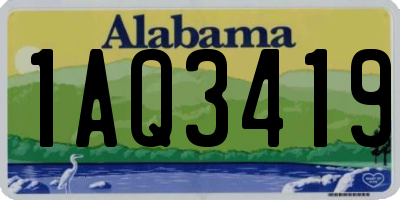 AL license plate 1AQ3419