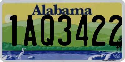 AL license plate 1AQ3422