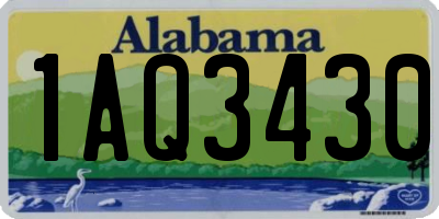 AL license plate 1AQ3430