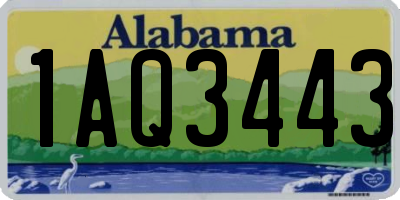 AL license plate 1AQ3443