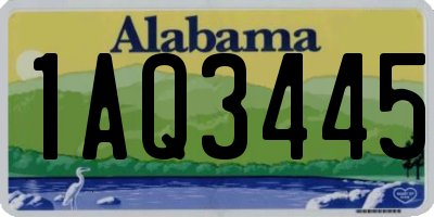 AL license plate 1AQ3445