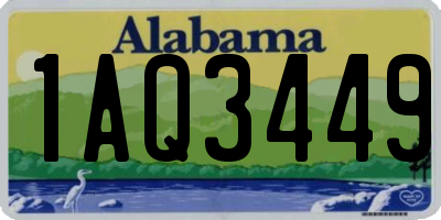 AL license plate 1AQ3449