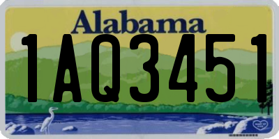 AL license plate 1AQ3451
