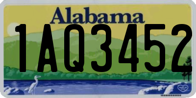 AL license plate 1AQ3452
