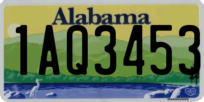 AL license plate 1AQ3453