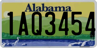 AL license plate 1AQ3454