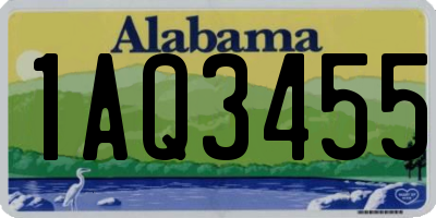 AL license plate 1AQ3455