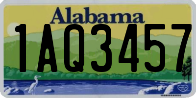 AL license plate 1AQ3457