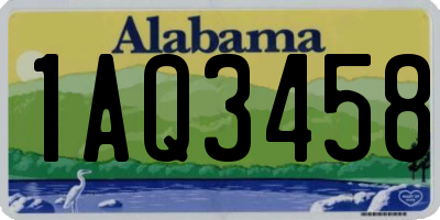 AL license plate 1AQ3458