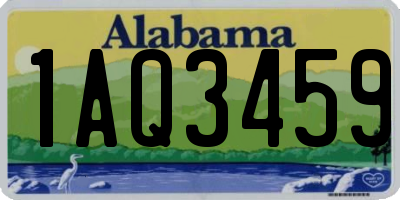 AL license plate 1AQ3459