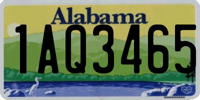 AL license plate 1AQ3465