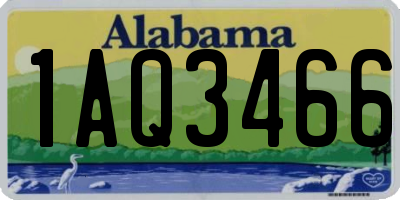 AL license plate 1AQ3466