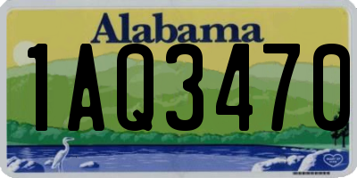 AL license plate 1AQ3470