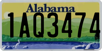 AL license plate 1AQ3474