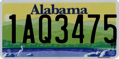 AL license plate 1AQ3475