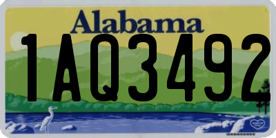 AL license plate 1AQ3492