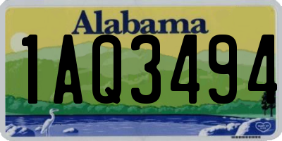 AL license plate 1AQ3494