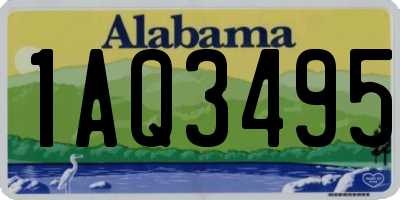 AL license plate 1AQ3495